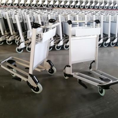 China Metal Airport Baggage Trolley Hand Brake Airport Trolley Cart for sale