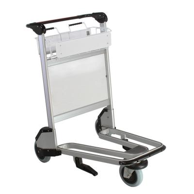 China Polished Airport Luggage Trolley With Logo Hand Brake Airport Trolley Cart for sale