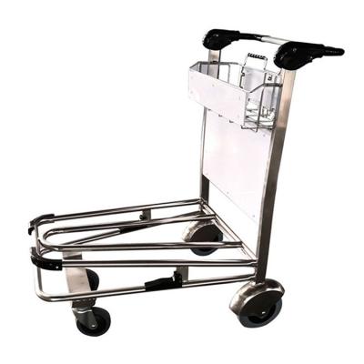 China Three Wheel Airport Passenger Luggage Trolley Stainless Steel Airport Cart for sale