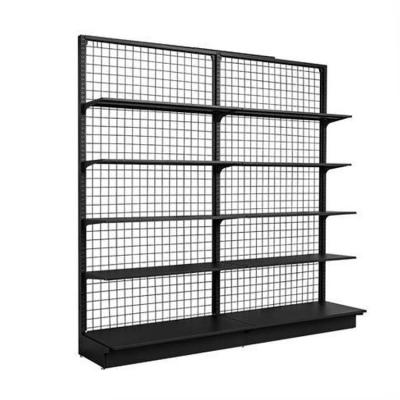 China Wire Mesh Supermarket Gondola Shelving Display Rack Store Wire Display Shelving for sale