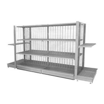 China Grid Panel Wire Metal Retail Store Display Shelves For Supermarket Gondola Store Shelf for sale