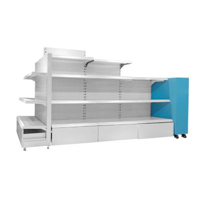 China Cold Rolled Steel Supermarket Display Shelving For Customized Display Needs for sale