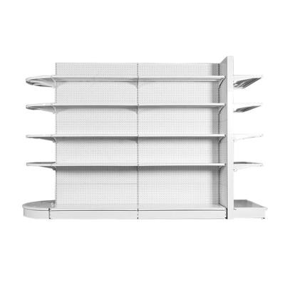 China Customized Retail Shelf Display Cold Rolled Steel Supermarket Shelving For Your Storefront for sale