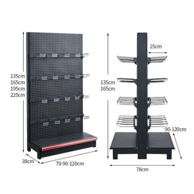 China Supermarket Display Shelving 60-80kg Capacity Knock Down Assembly for sale
