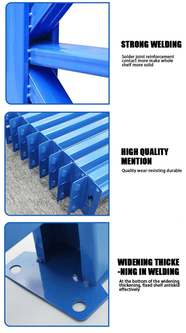 Jinta metal warehouse racking system showing five-layer shelving unit