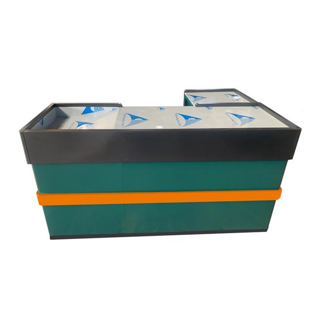 Supermarket Checkout Counter with roller conveyor