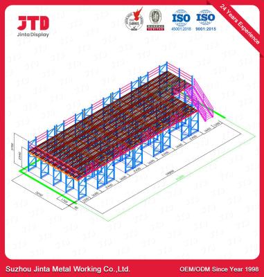 China ODM 1 Ton Metal Mezzanine Floor Rack Supported Disassemble for sale