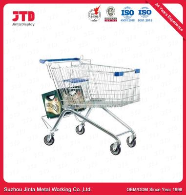China 100 Liter Metal Shopping Trolley 22.5in Liquor Store Shopping Cart for sale