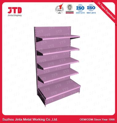China 400mm 1500mm Single Sided Supermarket Shelf 5 Layers Purple for sale