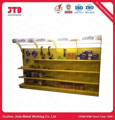 China Yellow Power Tools Display Rack Stand 1800mm With Light Box for sale
