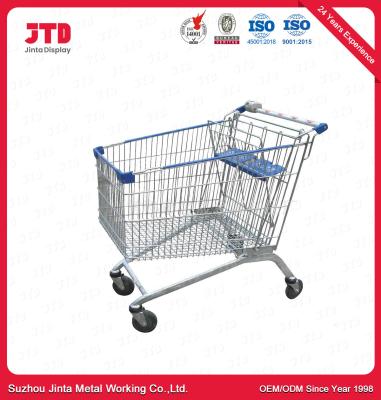 China 210 Liter Steel Shopping Trolley OEM Heavy Duty Grocery Cart for sale