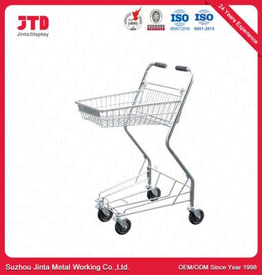 China ISO-Doppelt-Korb Laufkatze 120kg 180L Metalleinkaufsim Mini-Markt zu verkaufen