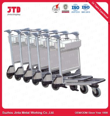 China Aluminum Alloy Airport Luggage Trolley OEM 3 Wheels Cart for sale