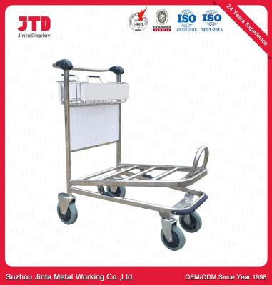 China Double Layers Airport Baggage Trolley Hotels Four Wheel Trolley Cart for sale