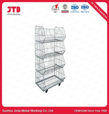 China 900mm Supermarket Shelving Accessories OEM Powder Coated Wire Cage for sale