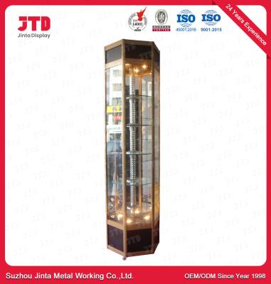 China Lighting Display Supermarket Shelving Glasses Cabinet In Showroom for sale
