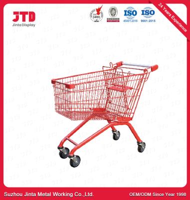 China Customized Supermarket Metal Shopping Trolley With PP Joint for sale