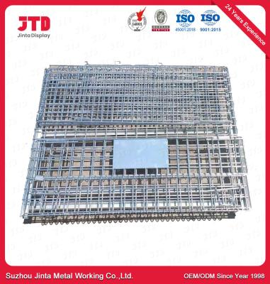 China Heavy Duty Wire Cage Galvanized Wire Pallet Container Without Wheels for sale