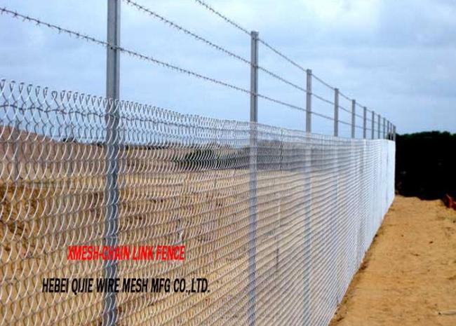 2.5mm-3.0mm Hot DIP Galvanized Chain Link Fence