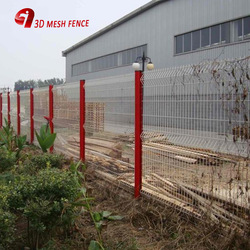 Green Vinyl Coated Decorative 3D Fence Panels Welded Wire Mesh For Playground