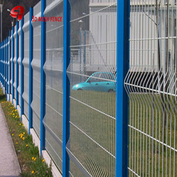 Green Vinyl Coated Decorative 3D Fence Panels Welded Wire Mesh For Playground