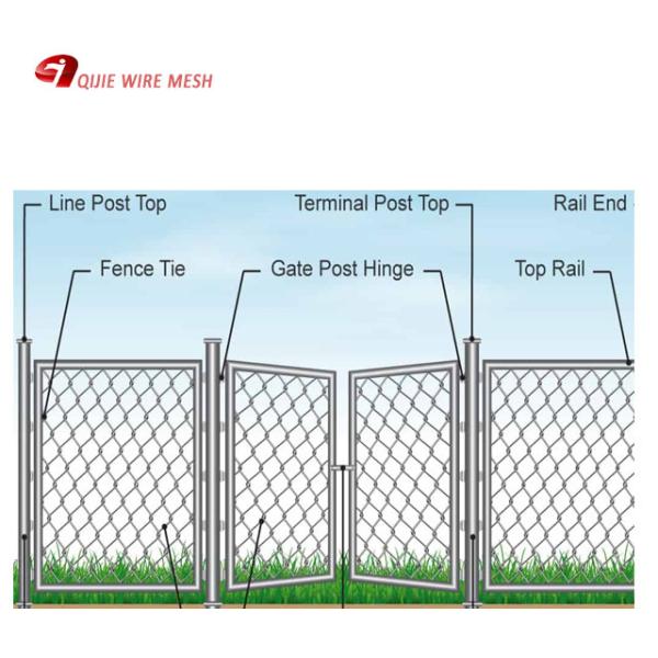 Quality PVC Coated Fence Chain Link Fencing Wire Mesh Fence for sale