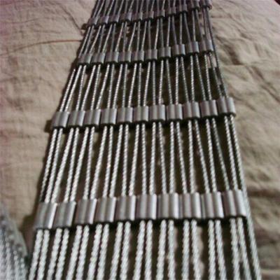 China Flexible Stainless Steel Wire Rope Stair Railing Mesh Security Garden Fence Netting Balustrades Mesh for sale