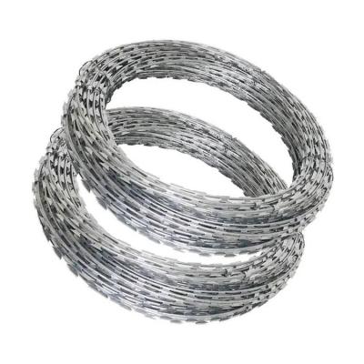 China Hot Sale Iron Wire Material Extremely Simple To Install Razor Blade Barbed Wire For Sale for sale
