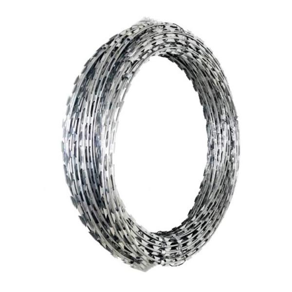 Quality Hot Sale Low Price Cross Double Coil Loop Galvanized Blade Concertina Razor Barbed Wire Mesh for sale