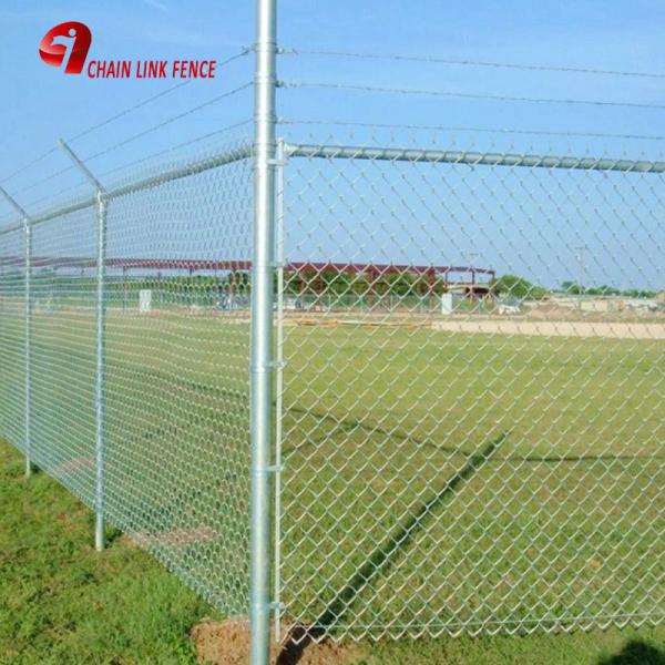 Quality KxT Selvage Chain Link Mesh Fencing 6 Gauge chain link fence 8 feet tall for sale