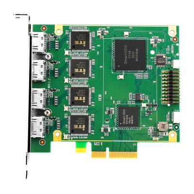 China Cartão de captura de vídeo 4K PCIe HDMI X 4 entradas e saída HTTP/RTMP/RTSP à venda