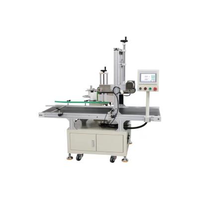 China Semi Automatic Flat Bottle Box Bag Card Adhesive Labeling Machine with ±1mm Accuracy for sale