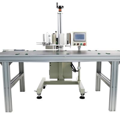 China Sticker Labeling Machine for Bags/Pouch/Cards Roll OD 300MM Label size length 10-140MM for sale