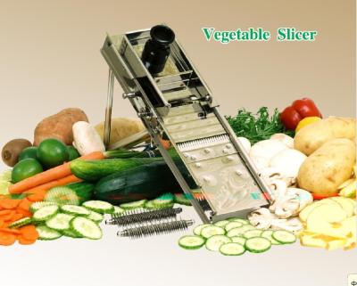 China Stainless Steel Mandolin Vegetable Slicer Equipment For Lace - Cut, Crinkle - Cuts QVC-2 for sale