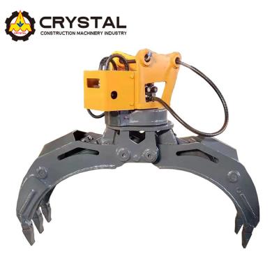 China Industrial Excavator Attachment Precise Rotating Rock Grapple for sale
