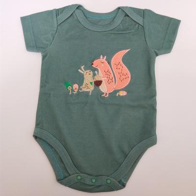 中国 ロンパースの赤ん坊の羊毛のOnesieの幼児短い袖のボディスーツの赤ん坊の綿のロンパース 販売のため