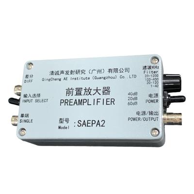 China Acoustic Emission Preamplifier _differential input _PAS _40dB Gain _28V Power Supply for sale