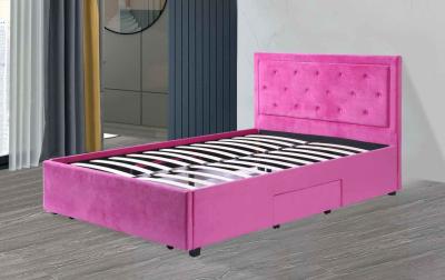China Fabric Remoyable Upholstered Platform Bed Frame Modern Style Double King Size for sale