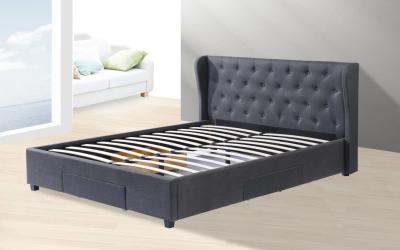 China Minimalist 160*200cm King Size Platform Bed Frame Four Drawers for sale