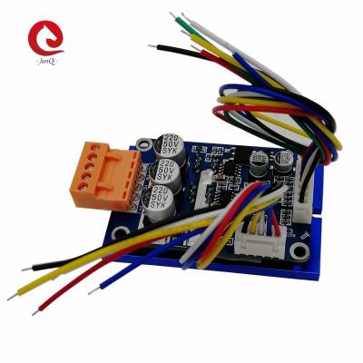 China 24VDC 500w Brushless Dc Motor Driver Board 12-36v 3 Phase Motor Speed Controller with connector wires and heatsink for sale
