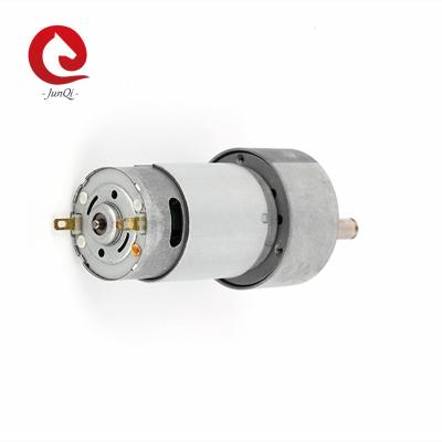 China JQM-37RS 395 37mm High Efficiency Spur Gear DC Motor 12V/24V 6000rpm DC Motor with gearbox for sale