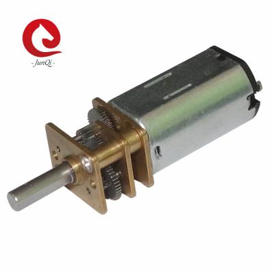 China JQM-12SS N30 12mm Metal Gearbox Speed Reducer 300rpm 3V 6V 12V DC Electric Motor For Smart Lock for sale