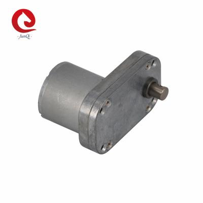 China JQM-65SS 3530 65mm Reducer Gearbox 12/24V High Torque Brush Motor 90 Degree Angle Gearbox For BBQ Grill for sale