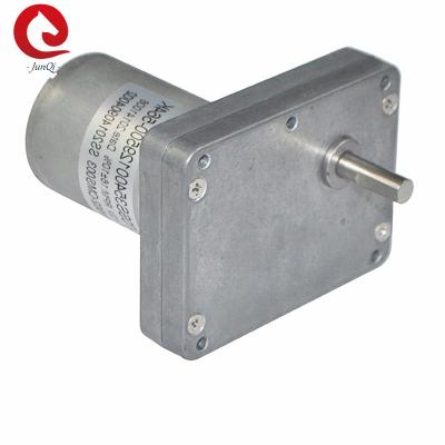 China 70mm DC Geared Motors Square Right Angle Gearbox Gear Reduction Motor for sale