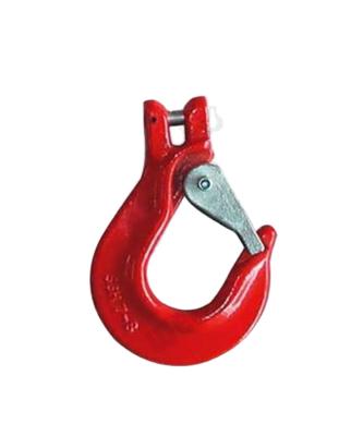 China Wells G80 Clevis Sling Hook With Latch G80 Color Painted Roll-Forged alloy steel for sale