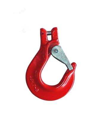 China Wells Alloy Steel Clevis Grab Hook With Locking Latches G80 color painted roll-forged for sale