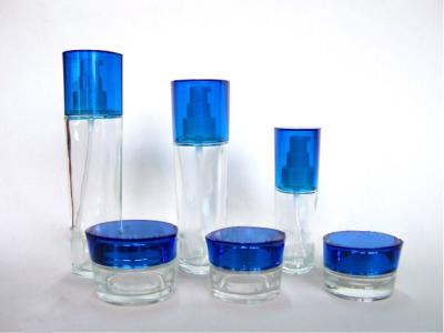 China OEM 120ML die 45ML 20G Lege Kosmetische Glasflessen voor de Room van het Lotionoog berijpen Te koop
