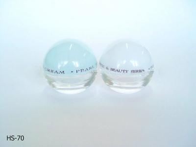 China O creme de vidro cosmético vazio geado range 50G com tampão do PESO à venda