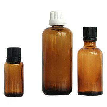 China Amber Colored Essential Oil Glass Bottles 100ml 30ml 10ml with Cap Dropper for sale