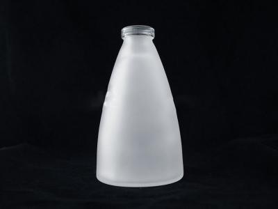 China Large Flint Frosted Glass Beverage Bottles 300ML with WT Cap for sale